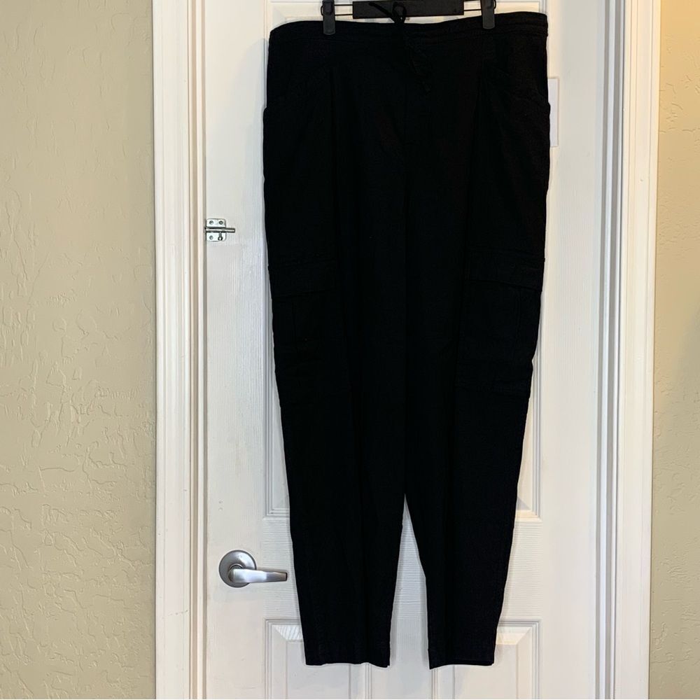 Athleta Paradise Straight Leg Cargo Pant Black Size XL